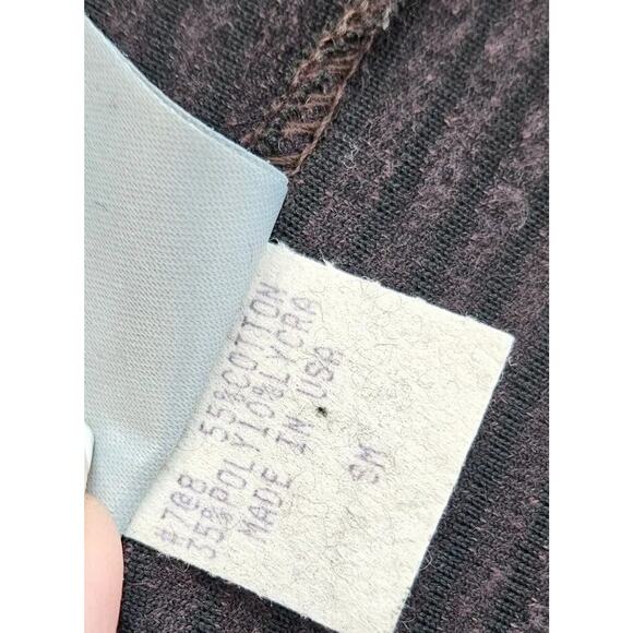 Vintage 90s Equestrian Design Leggings Small Brown Velvet Ribbed Pull On Cuffed - Picture 8 of 12